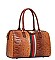 Crocodile Ostrich 3-in-1 Boston Satchel Messenger Wallet Set