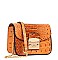 Crocodile Push-lock Shoulder Bag - Cross Body