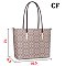 3-in-1 Oval Flower Printed Shopper Set