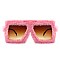 Pack of 12 Square Oversize Fuzzy Faux Fur Sunglasses