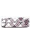 3 in 1 Plaid Checker Print Shopper Tote Wallet SET