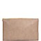 Flower Embroidered Flap Clutch