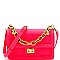 QUILTED TURN-LOCK CROSS BODY BAG