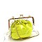 CLEAR CLUTCH AND NEON COLOR INNER CROSS BODY BAG
