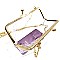 CLEAR CLUTCH AND NEON COLOR INNER CROSS BODY BAG
