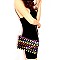 CHECKERED MULTI COLOR SEQUIN ENVELOPE CLUTCH