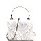 Small Metallic Snake Print Box Cross Body Satchel