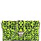 2 in 1 Snake Print Laser-cut Turn-Lock Clutch with Chain Strap