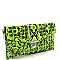 2 in 1 Snake Print Laser-cut Turn-Lock Clutch with Chain Strap