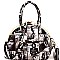 Obama Magazine Print Patent Jewel-Top Satchel Wallet SET MH-PQ026