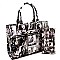Obama Magazine Print 3-Compartment Satchel Wallet SET