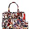 Obama Magazine Print 3-Compartment Satchel Wallet SET
