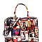 Obama Magazine Print 3-Compartment Satchel Wallet SET