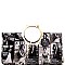 Magazine Print Patent Metal Handle Clutch