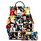 Collage Magazine Cover Backpack & Wallet Set