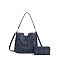 2-in-1 Oval Monogram Shoulder Bag Wallet Set bulk