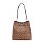 2-in-1 Oval Print Bucket Bag + Wallet Set