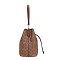 2-in-1 Oval Print Bucket Bag + Wallet Set