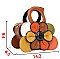 Retro FLOWER Shaped Crossbody Satchel Bag