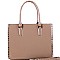 Stud Accent Patent Classy 2-Way Tote MH-QS3305