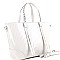 Chain Accent Patent 2-Way Satchel MH-QS3308