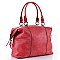 2-Way Stitch Accent Distressed Large Satchel