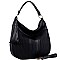 EMBOSSED DETAIL TASSEL ACCENT HOBO