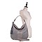 EMBOSSED DETAIL TASSEL ACCENT HOBO