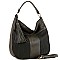 EMBOSSED DETAIL TASSEL ACCENT HOBO