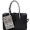 BOSTON SATCHEL AND SNAKE TRIM WRISTLET SET