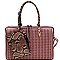 BOSTON SATCHEL AND SNAKE TRIM WRISTLET SET