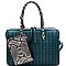 BOSTON SATCHEL AND SNAKE TRIM WRISTLET SET