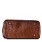 2 IN 1 CROCODILE PRINT FLAP WING SATCHEL SET