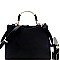 Metal Handle Compartment 2-Tone Satchel Wallet SET MH-RX7253W