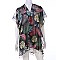 Chic Tropical Print KIMONO with Tassels