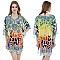 Stylish Mixed Print Stunning Colors kimono