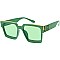 Pack of 12 Unique Gold Detailed Color Block Sunglasses