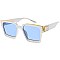 Pack of 12 Unique Gold Detailed Color Block Sunglasses