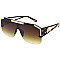 Pack of 12 Unique Futuristic Gold Accented Shield Sunglasses