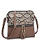 TWO TONE DESIGNER SNAKE PRINT CROSSBODY BAG