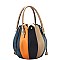 Color Block Ball-Shaped Drawstring 2-Way Satchel