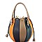 Color Block Ball-Shaped Drawstring 2-Way Satchel