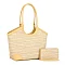 yellow Two Tone Design Satchel - Tote Set + Wallet SJ60149