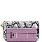 Double Zip-Around Snake Print Smartphone-Friendly Wristlet Wallet
