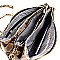 3-Compartment Multi-Color Snake Print Push-Lock Cross Body