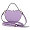 Medium Heart-Shaped Novelty Boxy Satchel Shoulder Bag