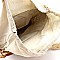 NATURAL STRAW BAMBOO SATCHEL