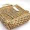 NATURAL STRAW BAMBOO SATCHEL