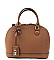 Classy Dome Satchel With Padlock