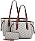 3 IN 1 TRENDY MONOGRAM TOTE & WALLET SET